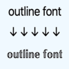 outline font